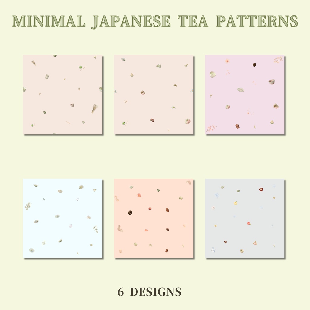Minimal Japanese Tea Patterns