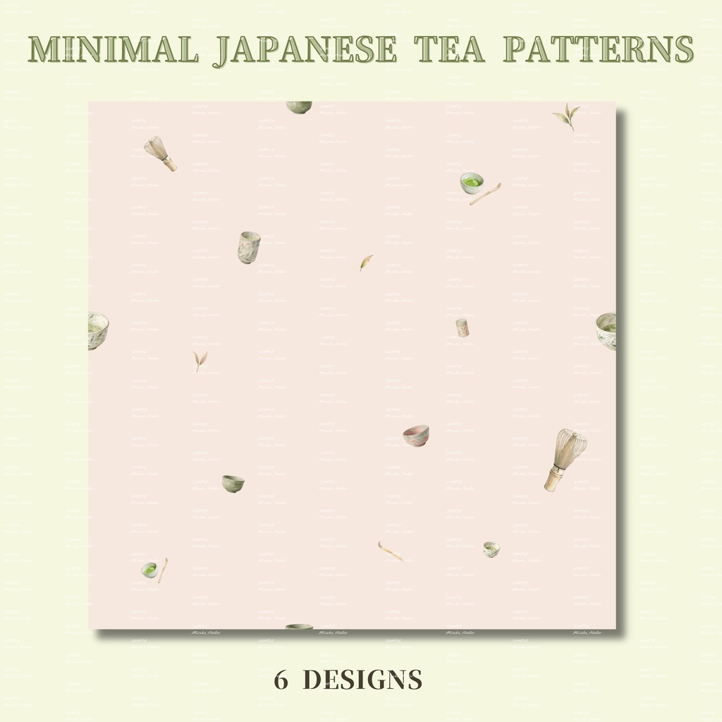 Minimal Japanese Tea Patterns
