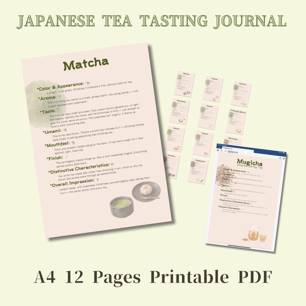 Japanese Tea Tasting Journal