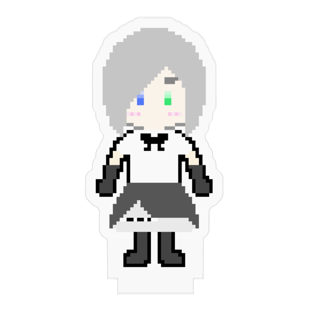 豺虎ぱす子ドット絵アクリルフィギュア - 50x50mm