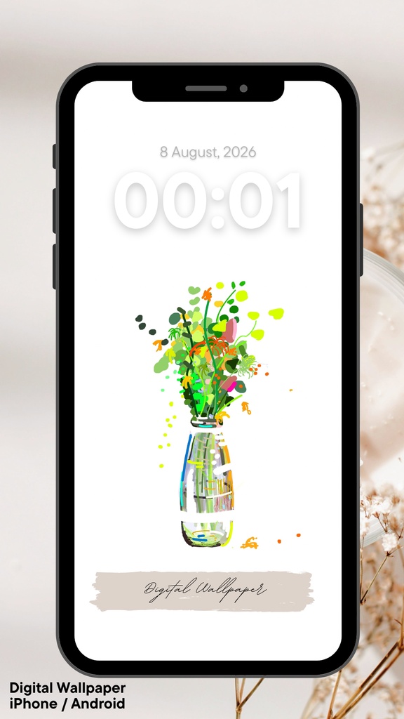 夏のひかりの花束｜スマホ壁紙