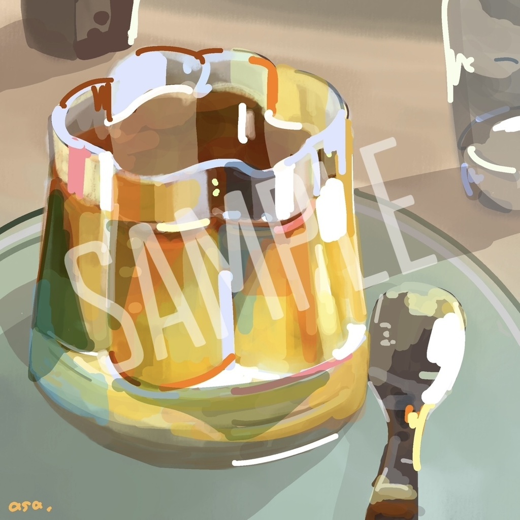 プリンのきらめき | スマホ壁紙