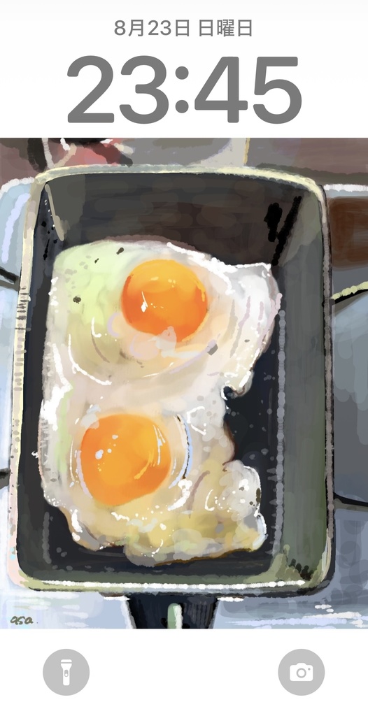 きらきら目玉焼き | スマホ壁紙