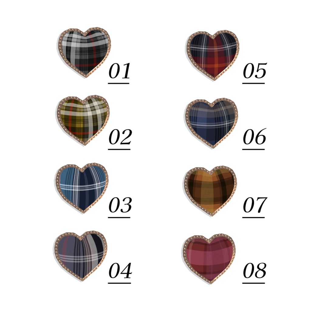 🌟販売記念セール 10/31-11/2🌟【MA対応】チェックハートピアス -Check Heart Piercing-