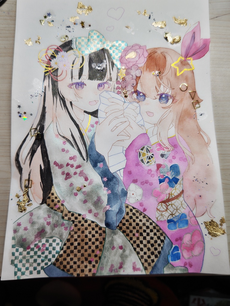 そらでんとそらちゃんキーホルダー  A4額縁