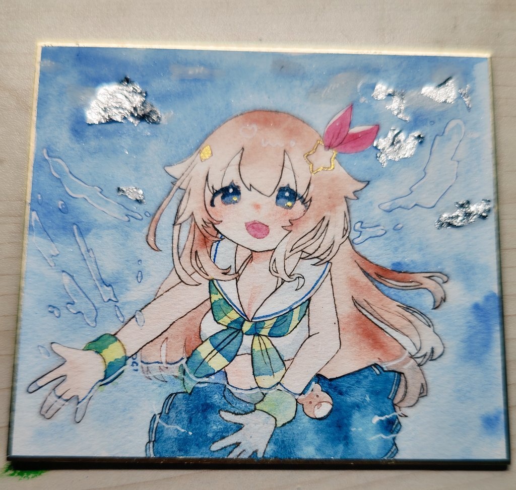 夏のそらてゃ   中色紙