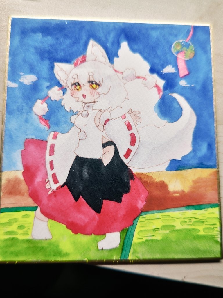 夏もみぢちゃん   中色紙