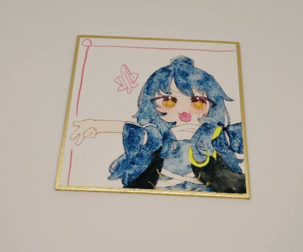 めぐむてゃ   ミニ色紙