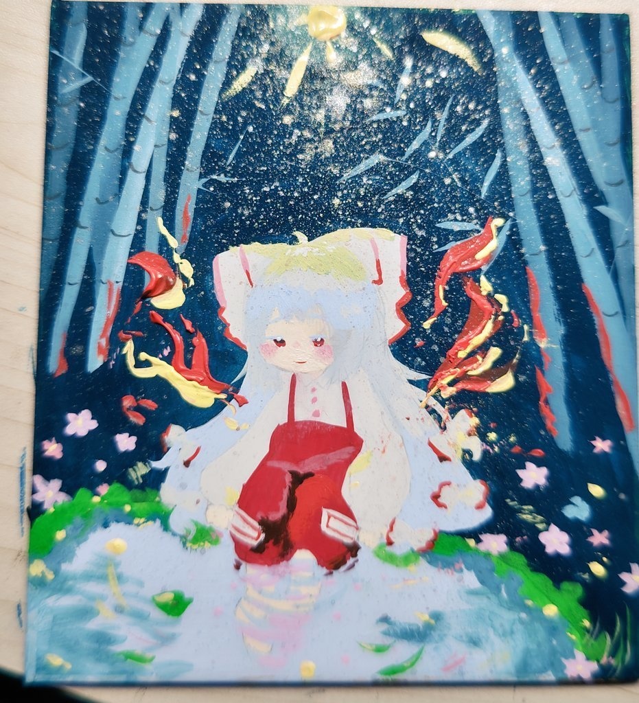 もこたんと池    中色紙