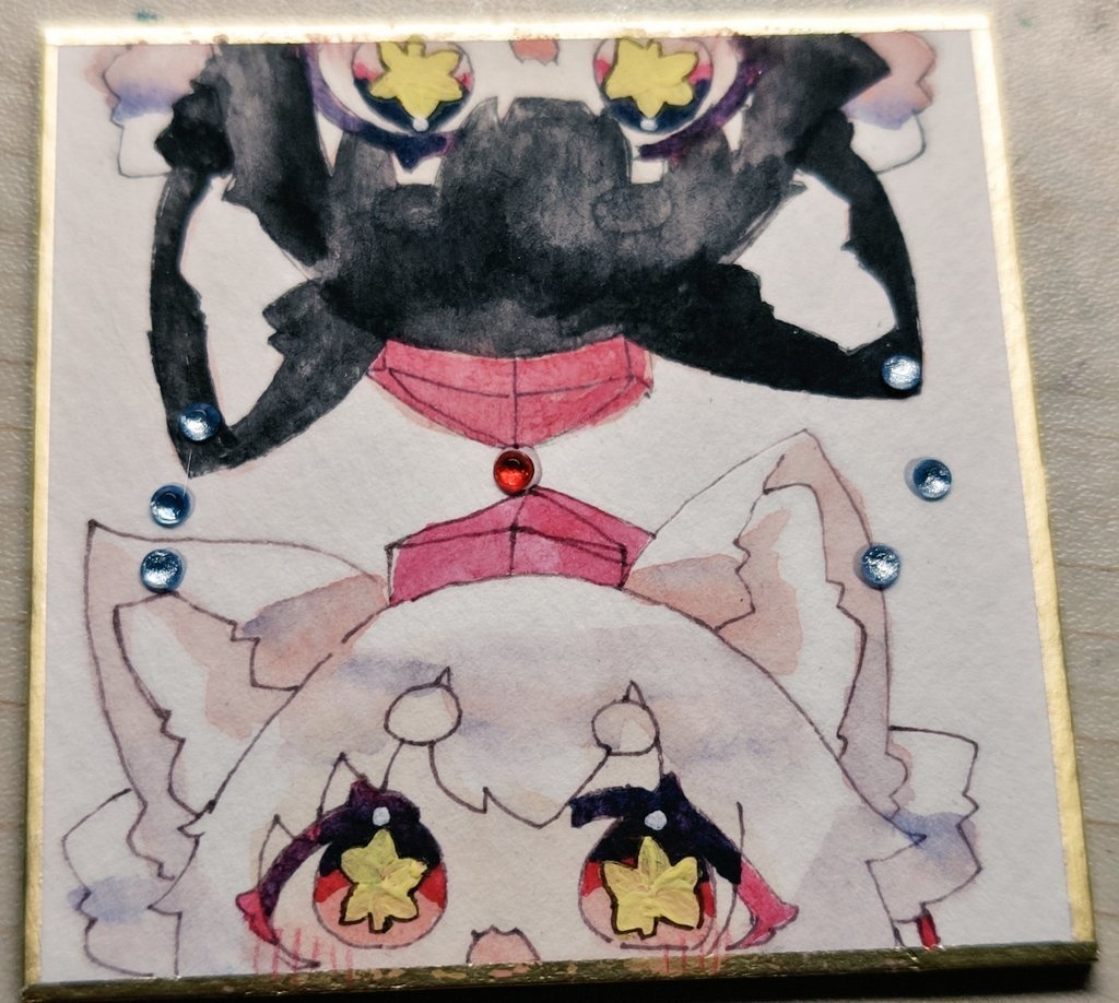 黒もみともみぢ    ミニ色紙