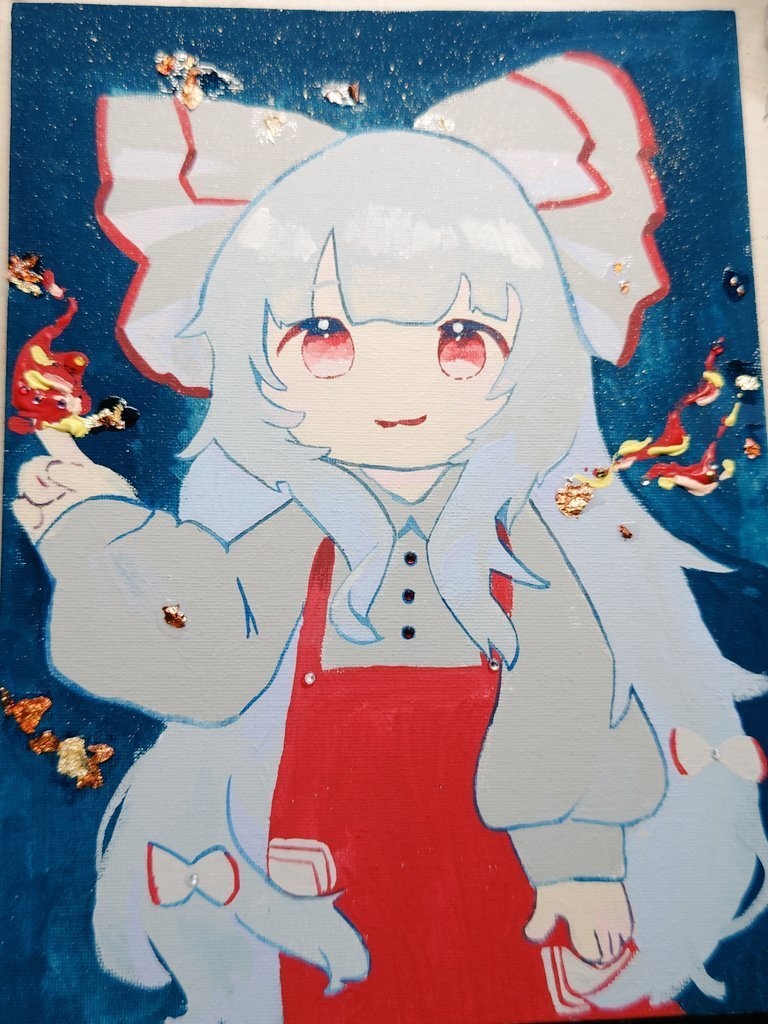 もこたんきらきら    キャンバスボート  A4サイズ位