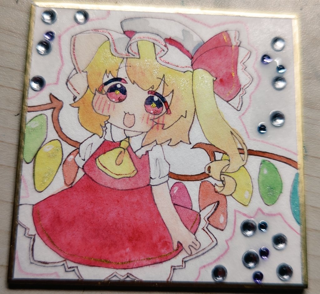 ふらんてゃ   ミニ色紙  