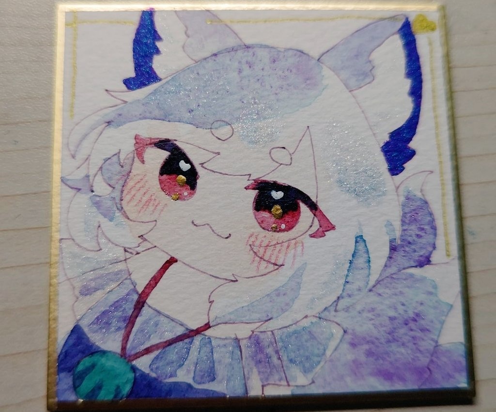 えのこちゃん    ミニ色紙