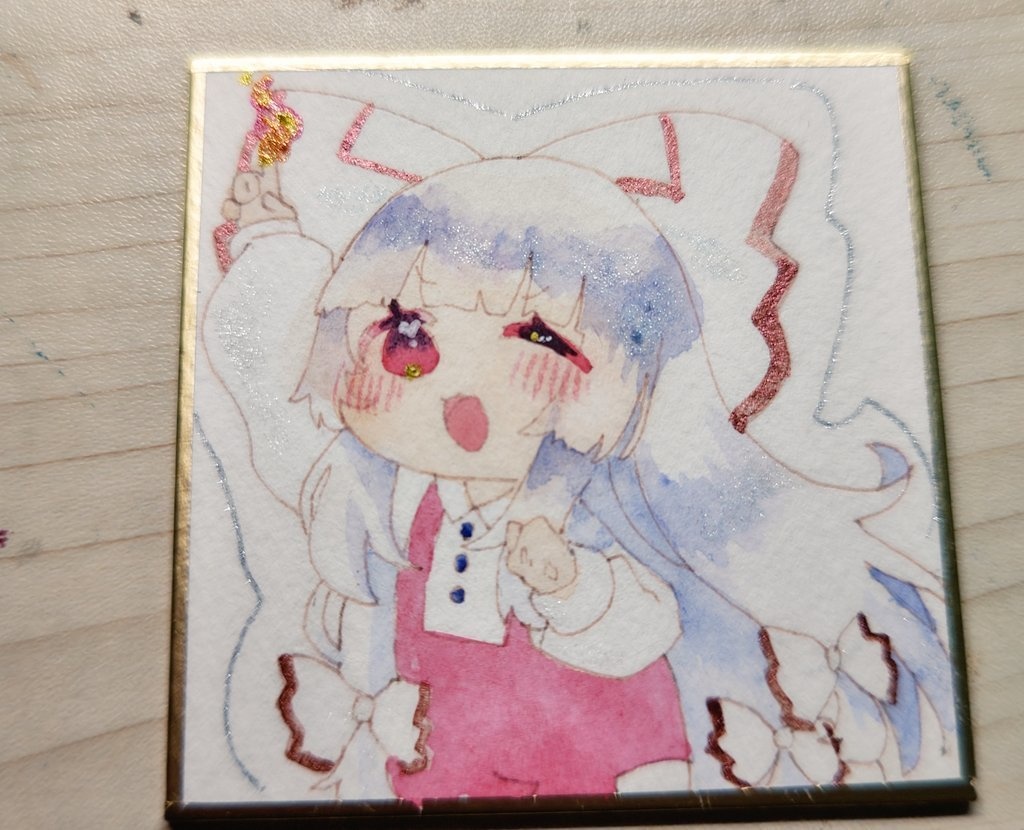 もこたん着火ファイヤー  ミニ色紙