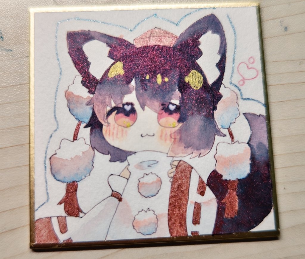 くろもみぢ  ミニ色紙