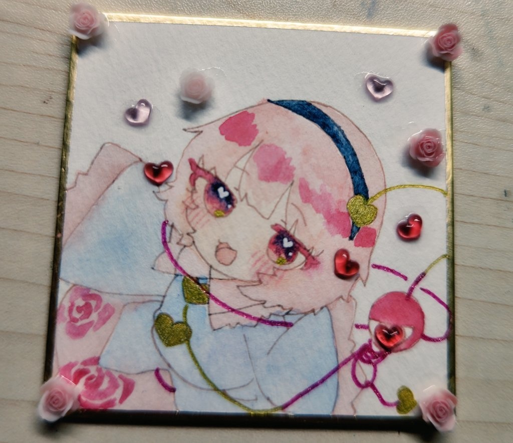 さとりさまはバラの香り    ミニ色紙