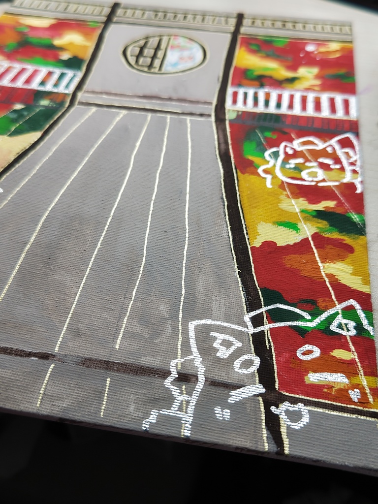 もみぢ   キャンバスボード A4サイズくらい