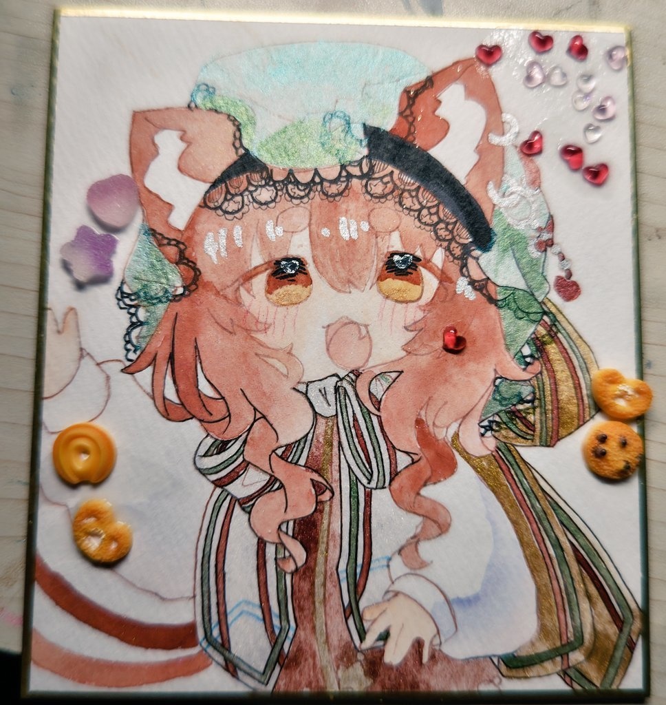 クリスマスパーティーな橙ちゃん   中色紙