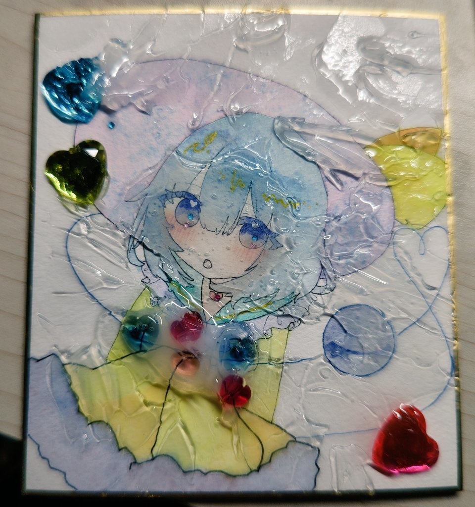 水の中のこいち   小色紙