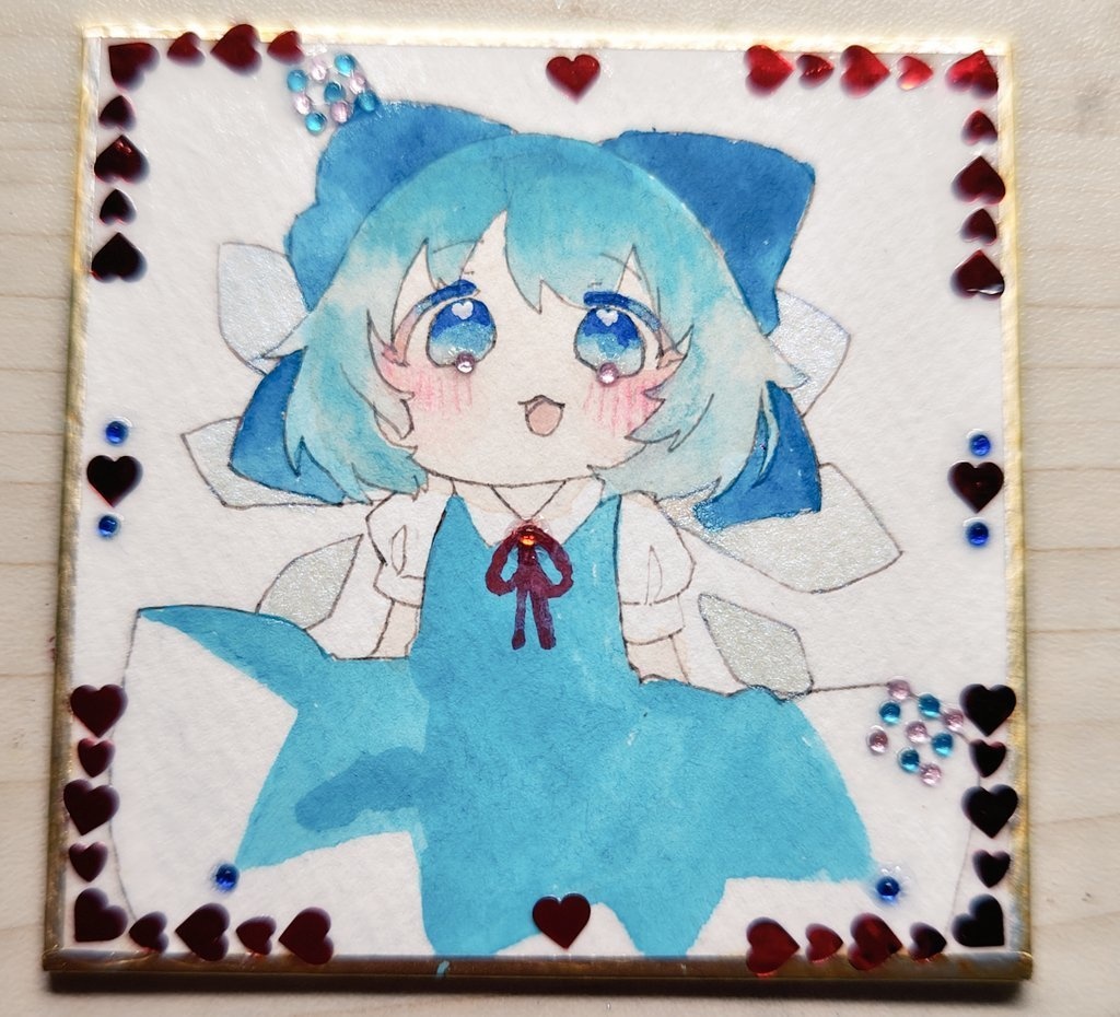 チルノてゃのはーと 豆色紙