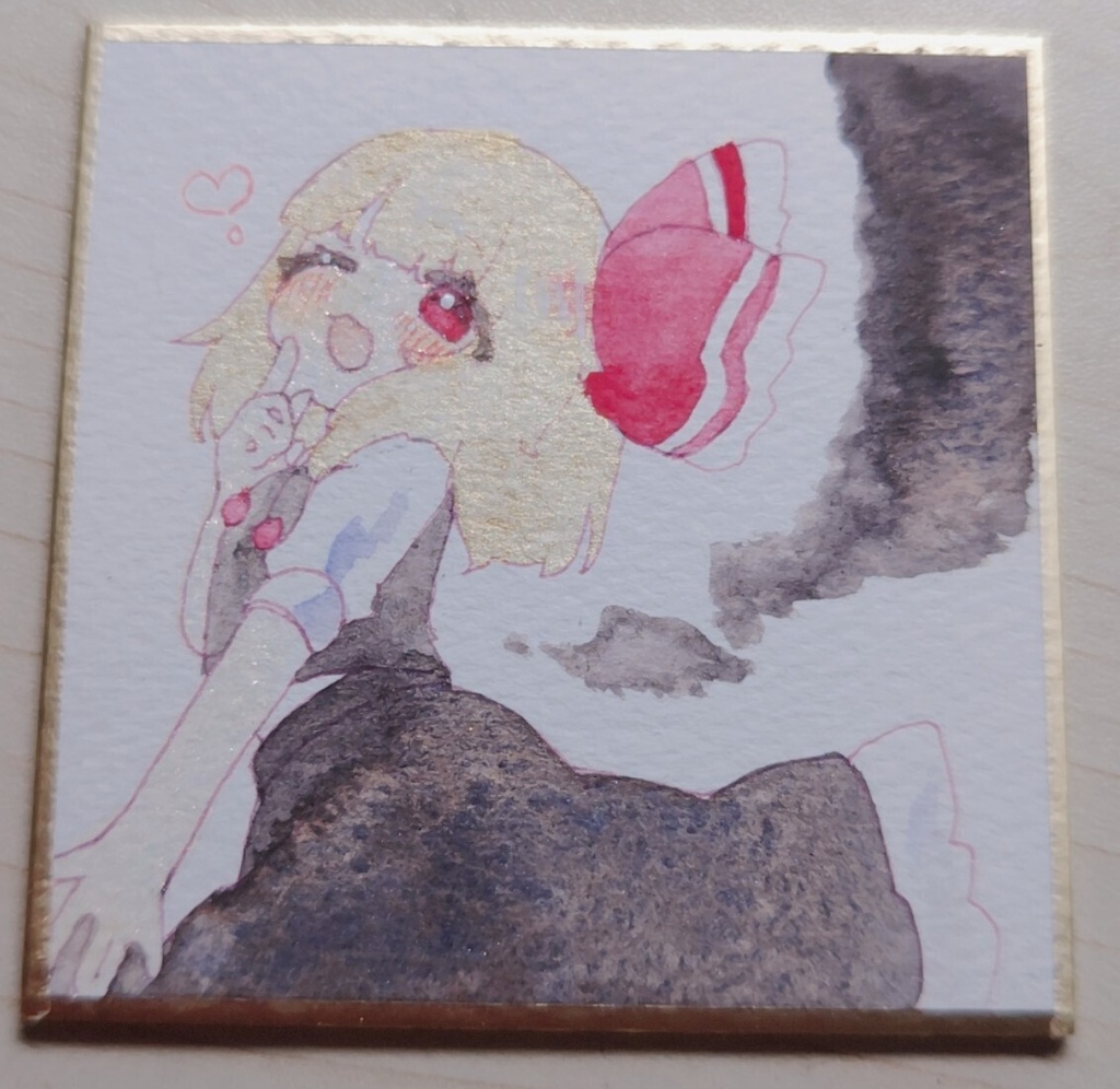 闇の天使になろうとしたるーみあちゃん   豆色紙