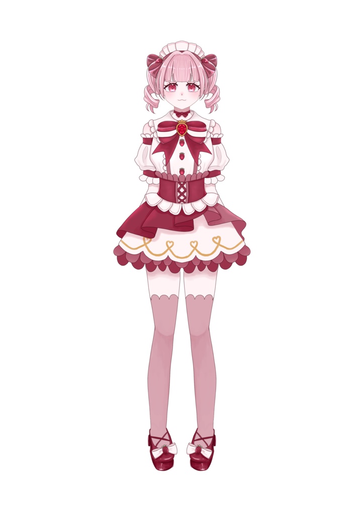 【限定1点 Live2Dモデル】いちごモチーフの女の子