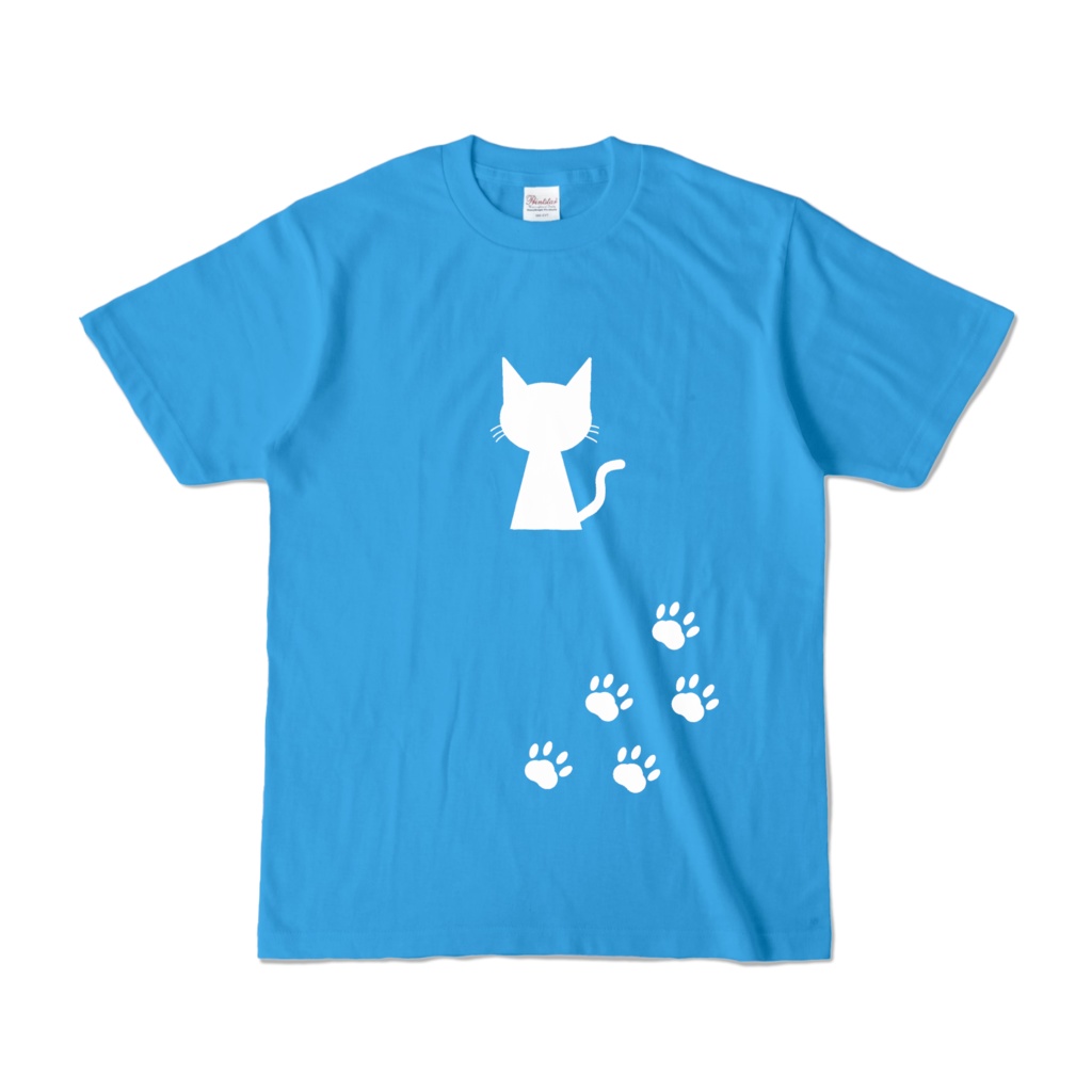 ねこ(Tシャツ/ターコイズ)