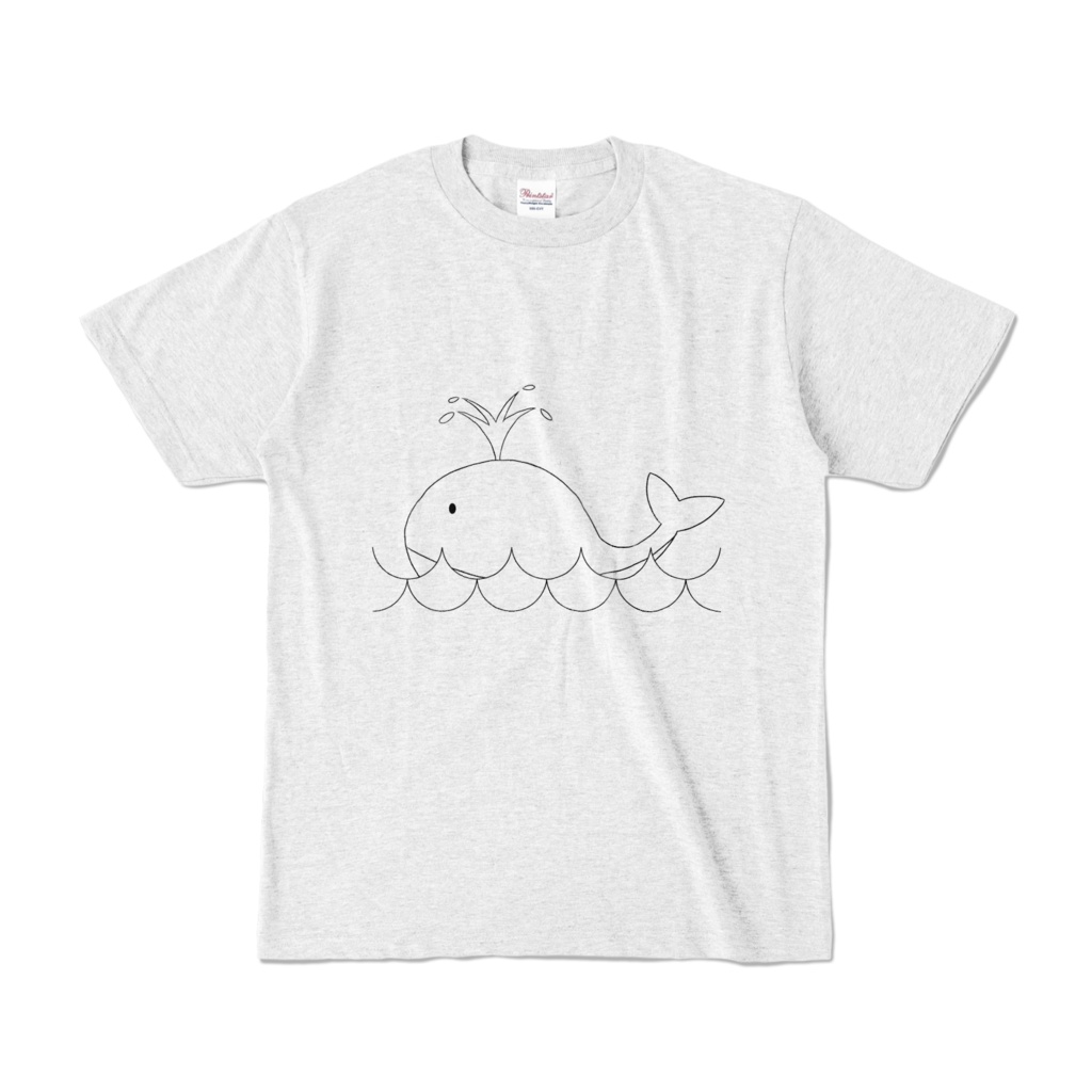 くじら(Tシャツ/アッシュ)