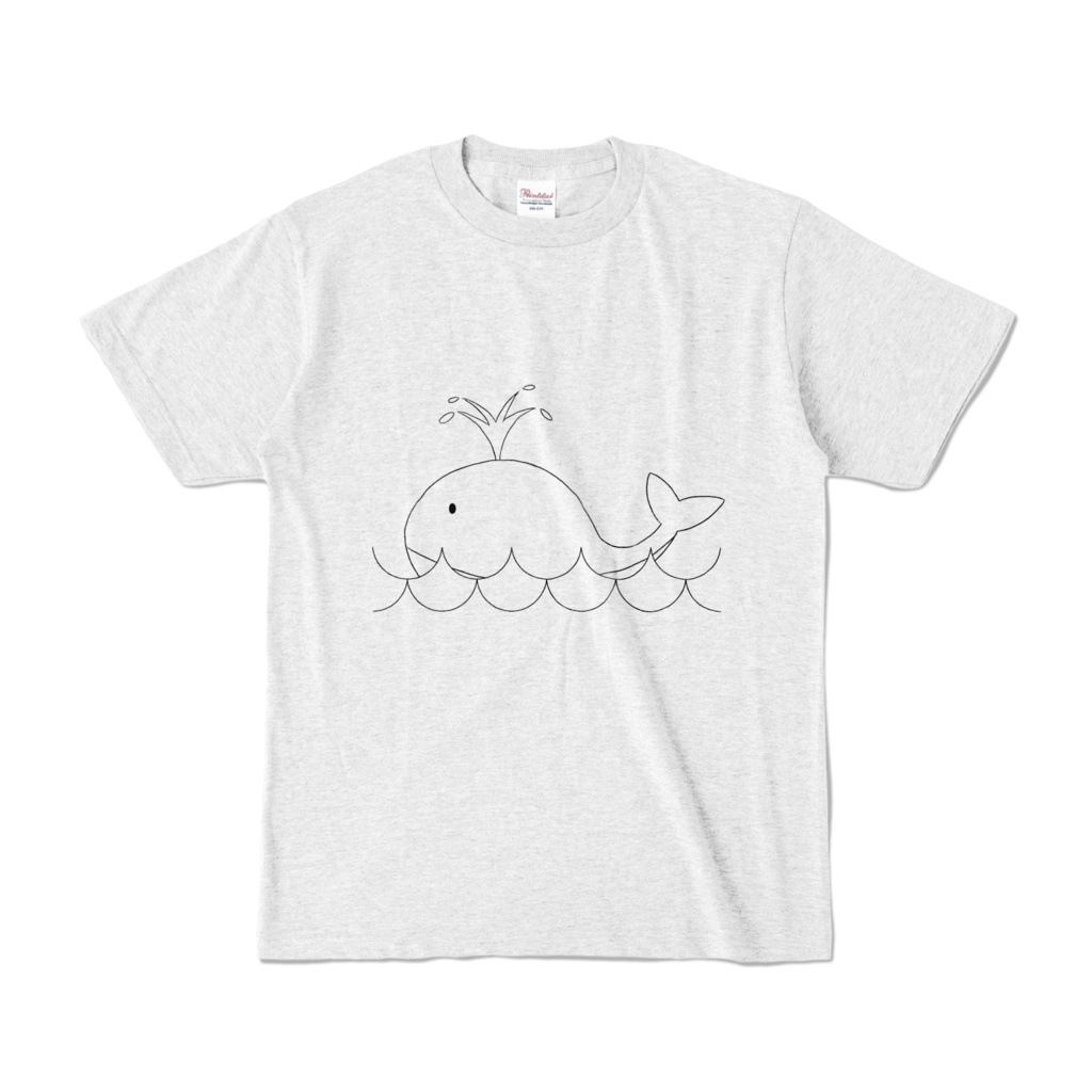 くじら（Tシャツ/アッシュ）