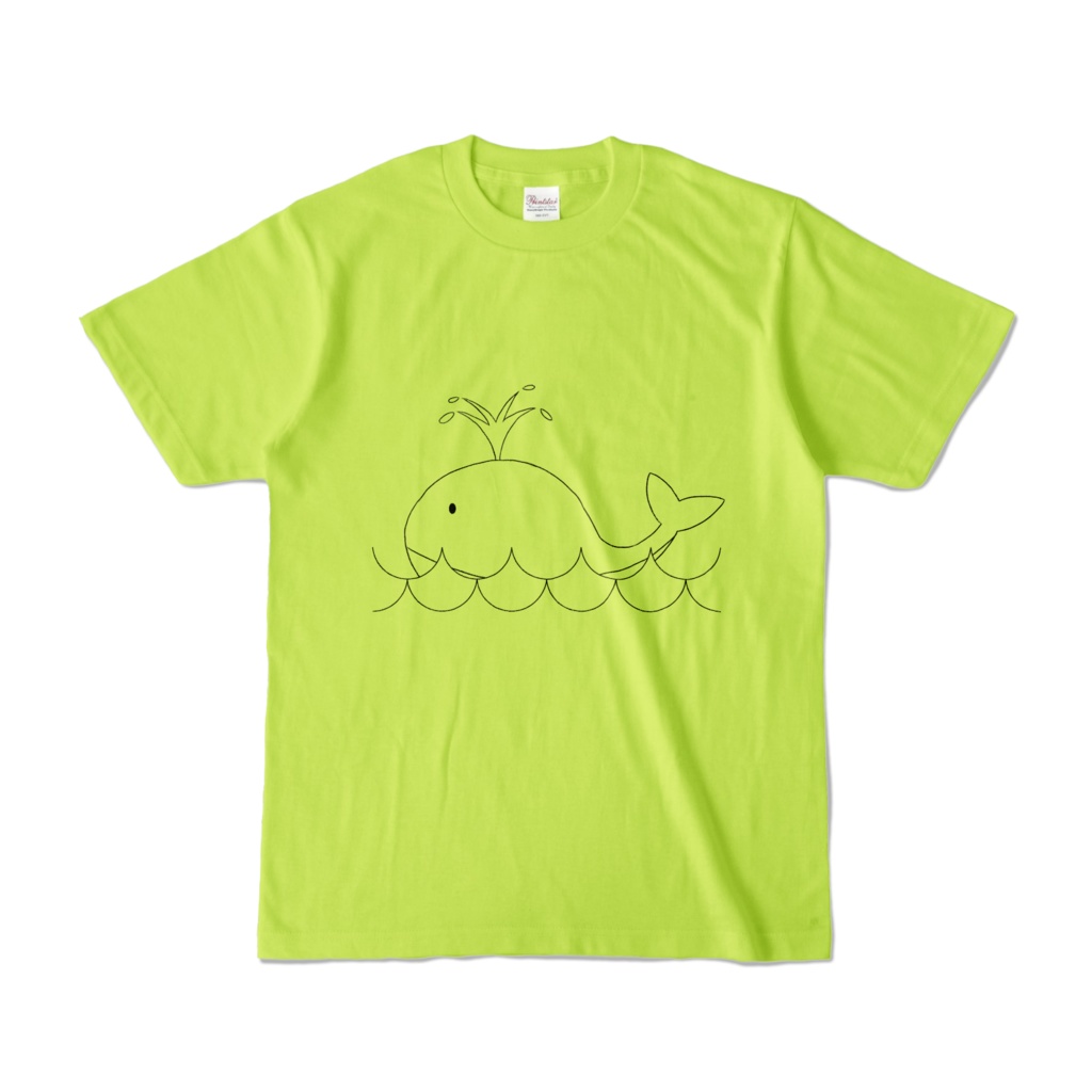 くじら(Tシャツ/ライトグリーン)