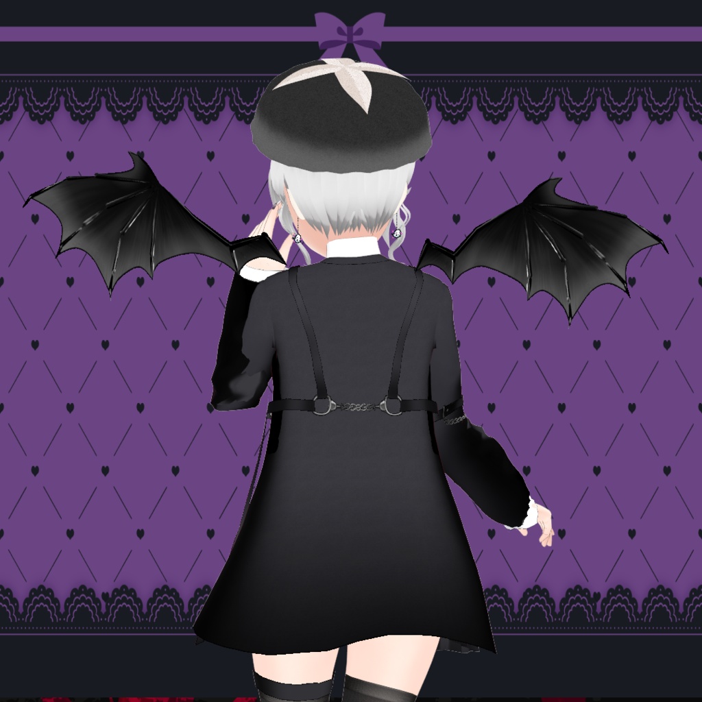 #VRoid 悪魔羽 hairpresets