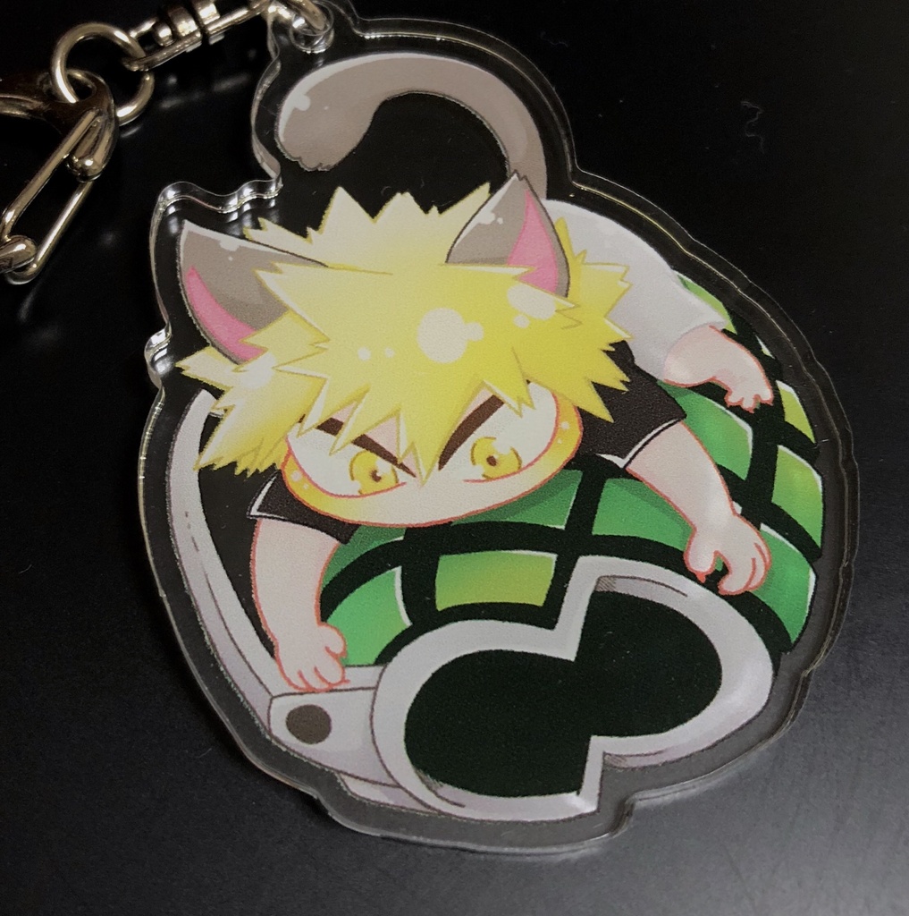 猫爆アクリルキーホルダー