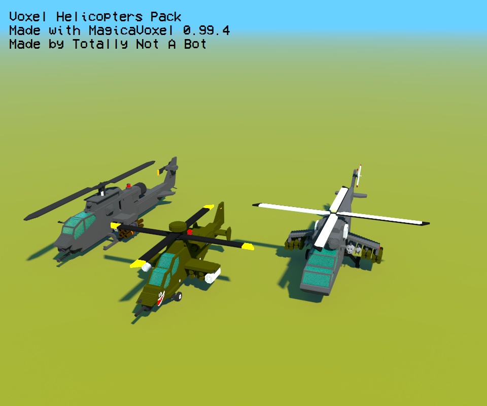 Voxel Helicopters Pack ボクセルヘリコプターパック Voxwad Booth