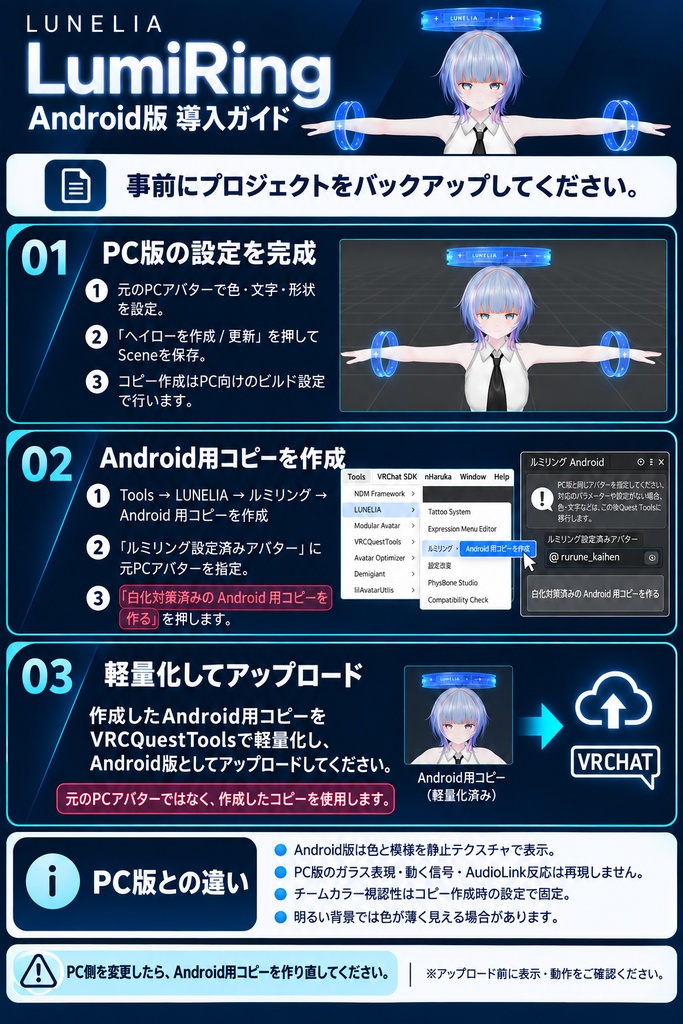 【✨SALE✨】【VRChat】LumiRing|ルミリング 【Android用対応ツール同梱】