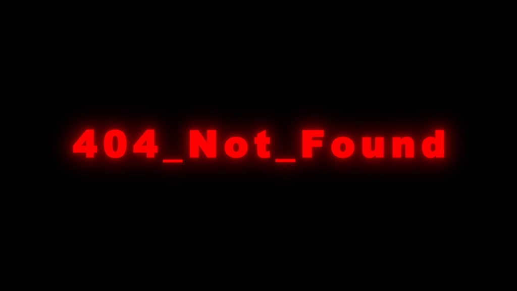 2Dアニメーション_404_Not_Found_赤