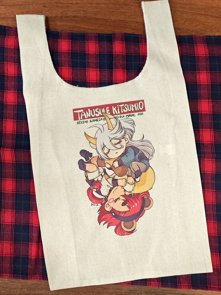 6月1日サイドKOBE 【たぬきつ】コットンバッグ