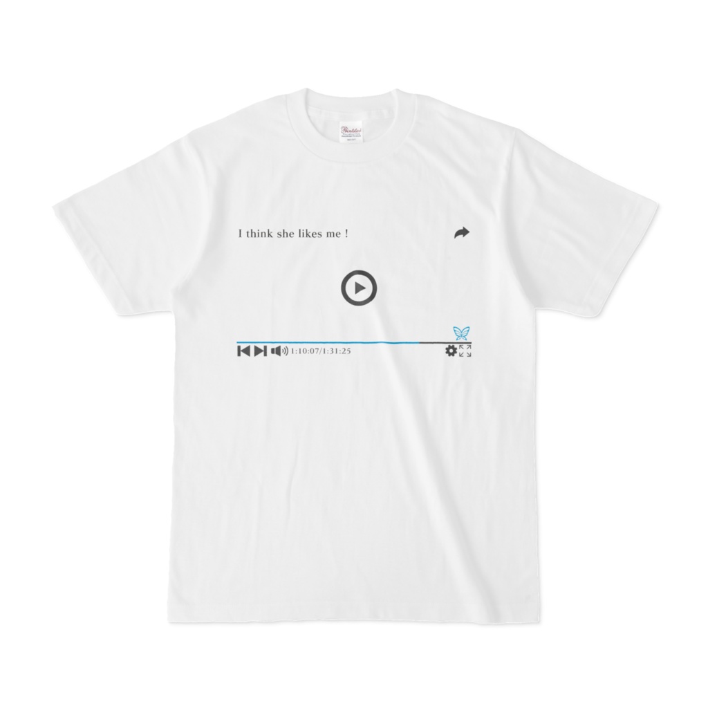 再生画面で俺の事好きじゃん英語Ver.Tシャツ