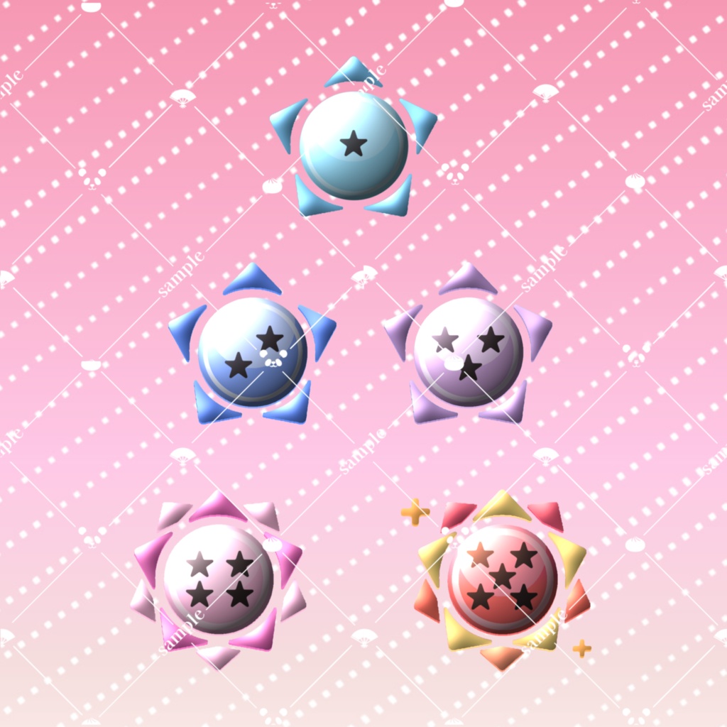 ぷくっとかわいい！IRIAMバッジ素材☆