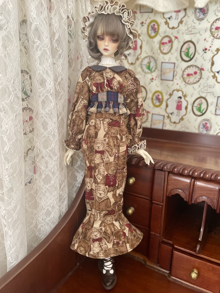 ①くまさん和モダンの着物風お洋服