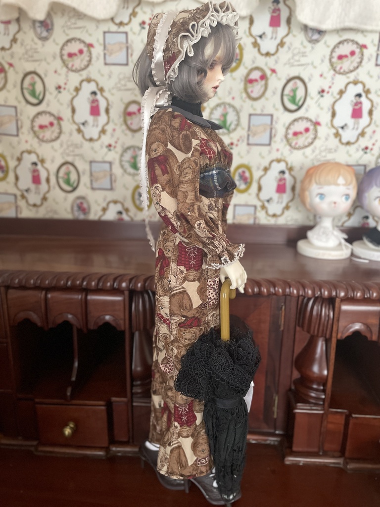 ②くまさん和モダンの着物風お洋服