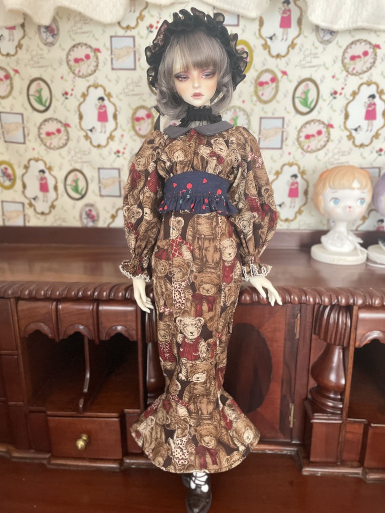 ③くまさん和モダンの着物風お洋服