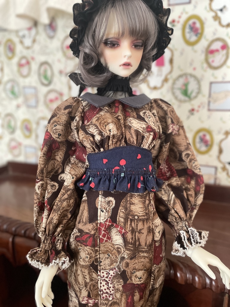 ③くまさん和モダンの着物風お洋服