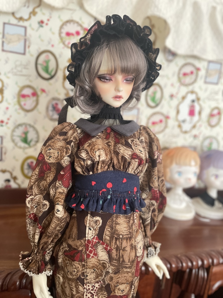 ③くまさん和モダンの着物風お洋服