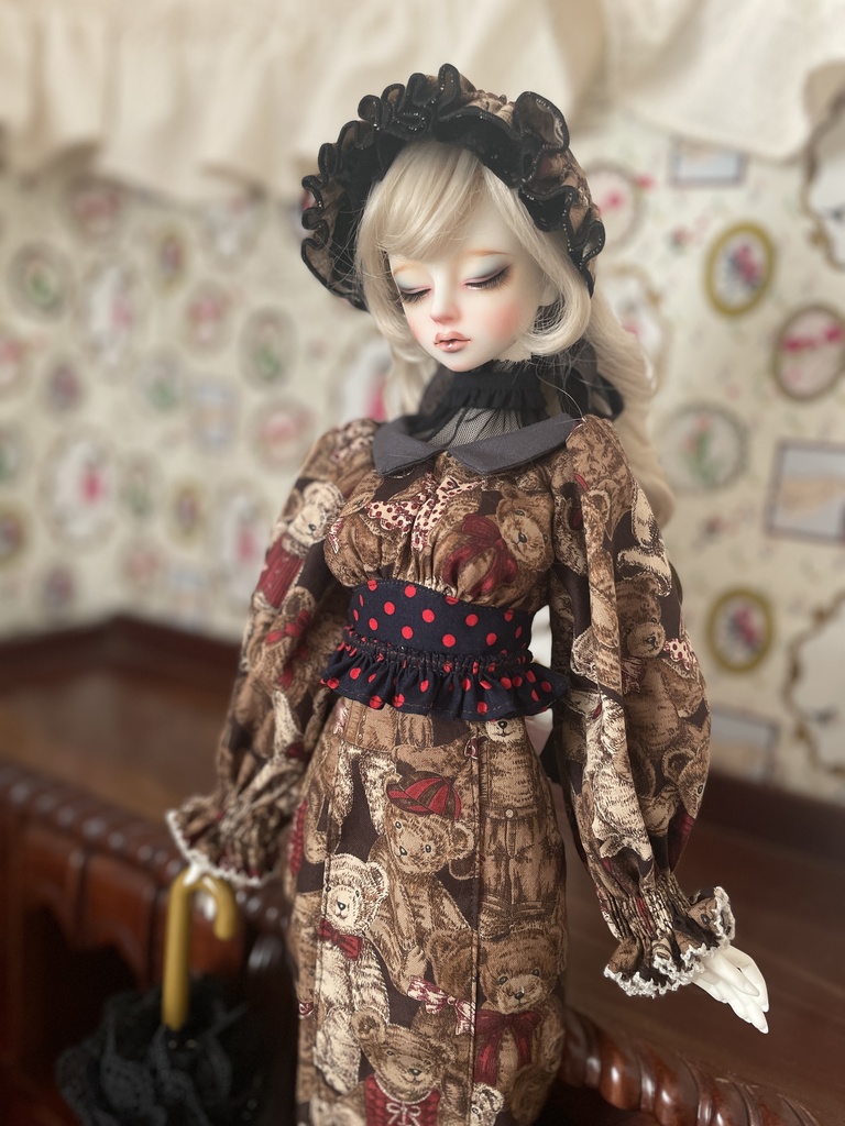 ④くまさん和モダンの着物風お洋服