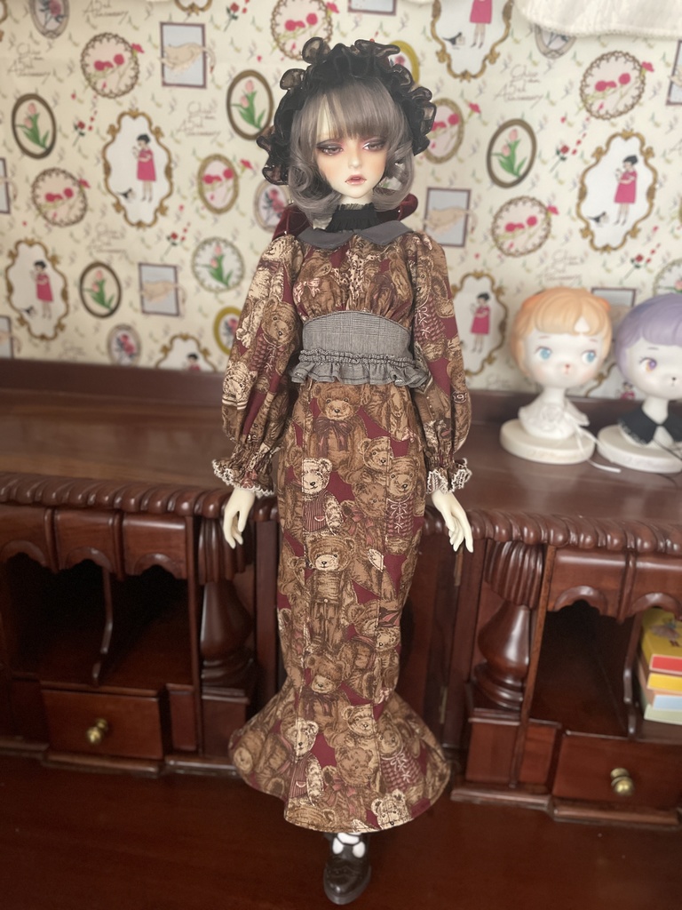 ⑤くまさん和モダンの着物風お洋服