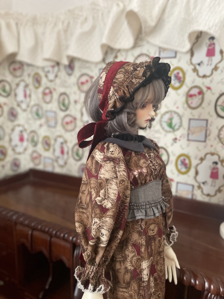 ⑤くまさん和モダンの着物風お洋服