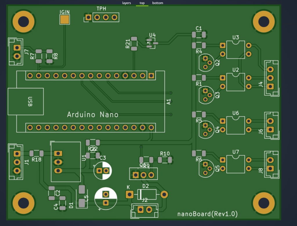 Arduino Nano専用キャリアボード(I/Oボード)