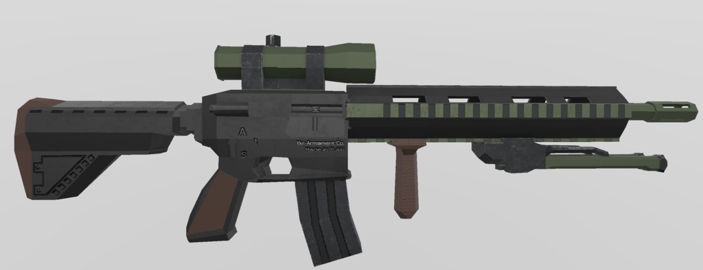 アサルトライフル「XM46」 VRC向け Fbxモデル