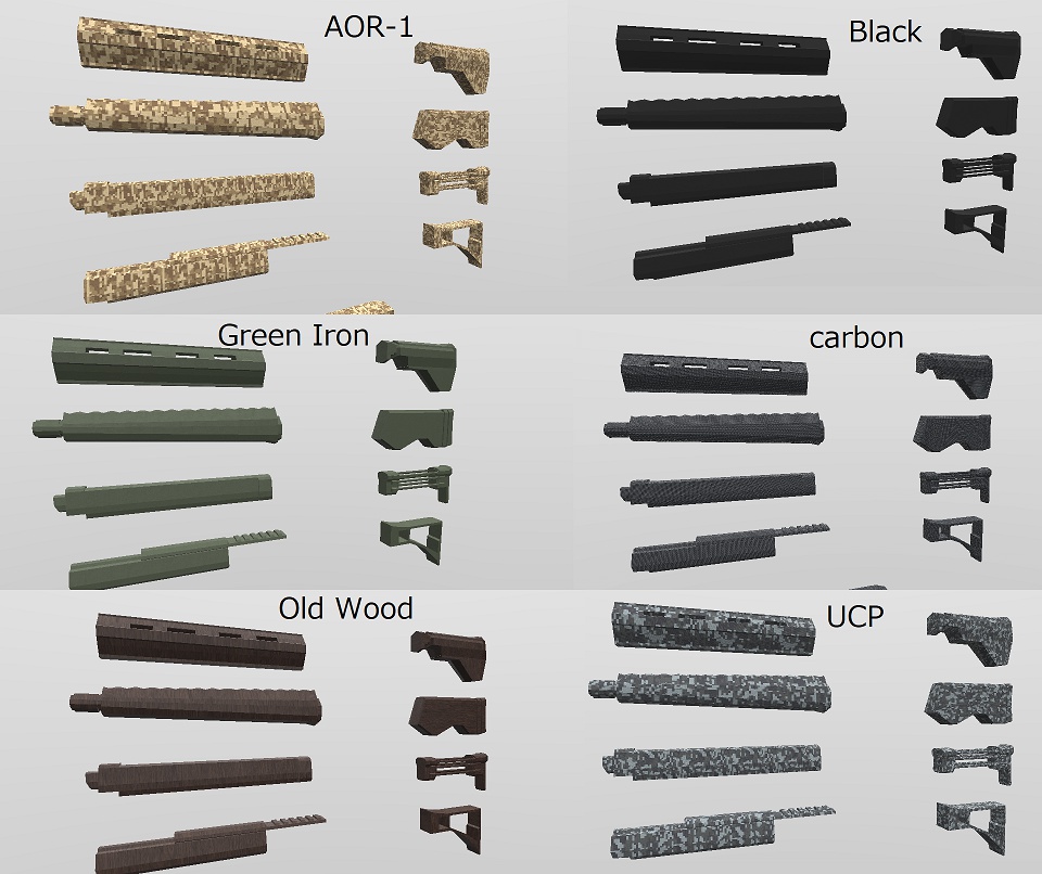 アサルトライフル createkit「WeaponSet」 VRC向け Fbxモデル