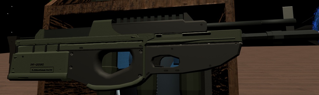 アサルトライフル「PF-2090」 VRC向け FBX&Unity package